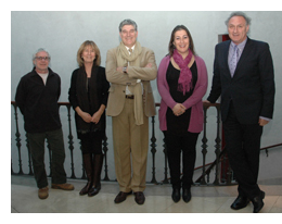 De izquierda a derecha: Juli Raneda y Catalina Rosell�, de la Asociaci�n de Amigos del Pueblo Saharaui de las Islas Baleares; los observadores de los Derechos Humanos y miembros de la Fundaci�n S�hara Occidental, Jos� Manuel de la Fuente y Rosario Garc�a, y el presidente de la Comisi�n de DD HH del Colegio de Abogados de Baleares, Francesc Riera.