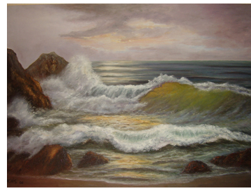 Carmen Sanch�s Vidal inaugura una exposici�n en el Colegio de Abogados de M�laga