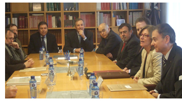 Consejo de los Ilustres Colegios de Abogados de Catalu�a (CICAC) y la nueva consejera de Justicia, Pilar Fern�ndez Bozal,