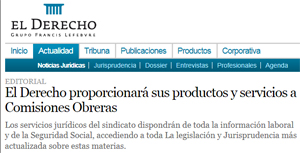 El Derecho proporcionar� sus productos y servicios a CCOO