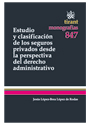 Tirant lo Blanch publica "Estudio y Clasificaci�n de los Seguros Privados desde la Perspectiva del Derecho Administrativo" de Jes�s L�pez-Brea