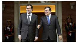 Barroso y Rajoy coinciden en la necesidad de una Europa unida para afrontar la recuperaci�n econ�mica de forma plena