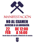 Los J�venes Abogados y estudiantes de derecho convocan una manifestaci�n contra Ley de Acceso