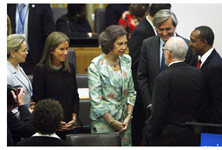 La Reina Sofia junto a la Ministra Mato explican las reformas legislativas en materia del menor en las Naciones Unidas