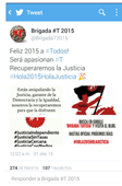 Nochevieja en Twitter: La Brigada Tuitera vuelve a reivindicar una justicia sin tasas y de calidad en el nuevo 2015