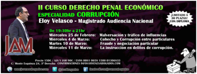 Nueva Jornada de Formaci�n JAM: �Curso Executive De Derecho Penal-Econ�mico: Corrupci�n�