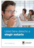 Los notarios de Catalu�a distribuyen folletos �Usted tiene derecho a escoger notario�