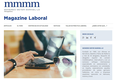 Monereo Meyer Marinel-Lo Abogados presenta su blog �Magazine Laboral�