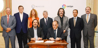 La Liga y la Coalici�n de creadores e industrias de contenidos dan un paso hist�rico contra la pirater�a