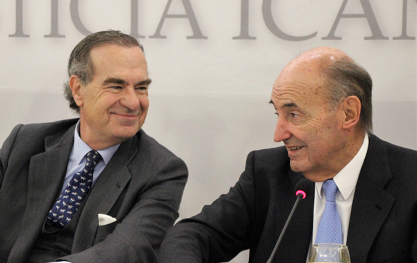 José María Alonso y Miquel Roca en el Foro Justicia del ICAM