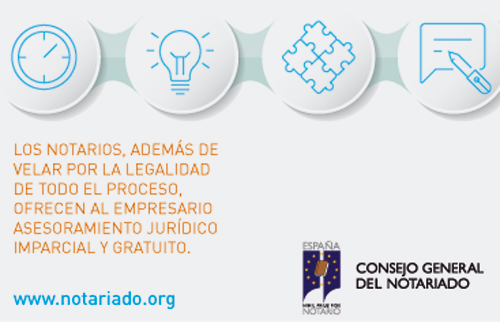 folleto informativo sobre los principales servicios notariales relacionados con las empresas