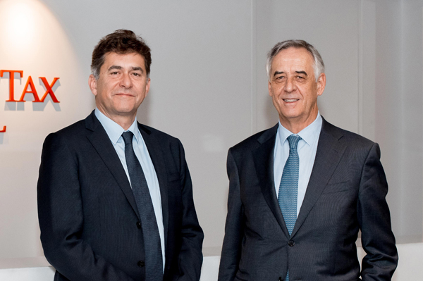 Miguel Blasco y el socio director de Andersen Tax & Legal en España, Jaime Olleros