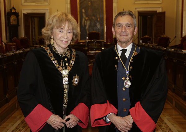 María Teresa Fernández de la Vega y Miguel Ángel Villarroya