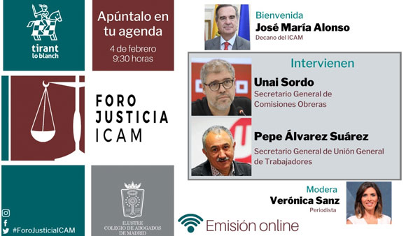 Foro Justicia ICAM el 4 de febrero