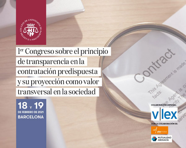 I Congreso sobre el principio de transparencia en la contratación predispuesta y su proyección como valor transversal en la sociedad