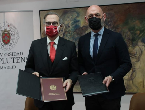El rector de la UCM, Joaquín Goyache Goñi, y el decano del ICAM, José María Alonso Puig