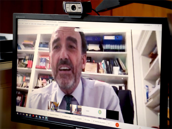 Manuel Marchena durante el webinar