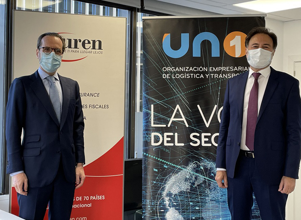 El presidente de UNO Logística, Francisco Aranda y el presidente de Auren, Mario Alonso