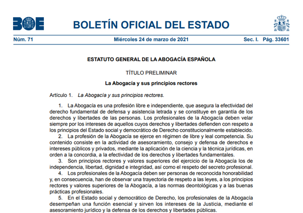 Estatuto General de la Abogacía Española