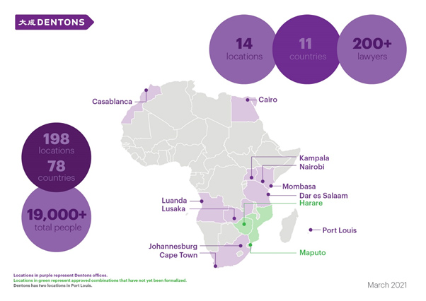 Oficinas de Dentons en África
