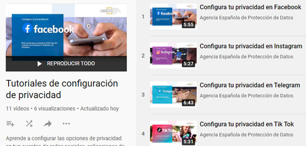 AEPD videotutoriales
