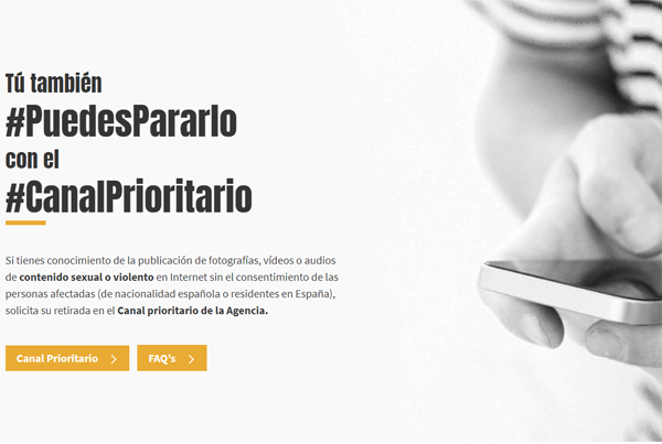 Canal prioritario para denunciar la difusión de contenido sexual o violento