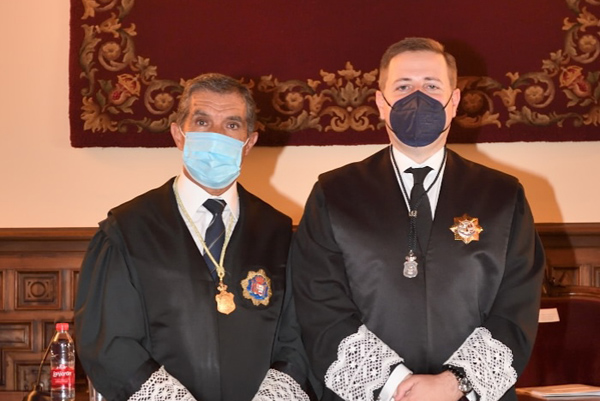 José Ramón Carrasco, presidente del Consejo Andaluz de Procuradores , y Lorenzo del Río, presidente del TSJA