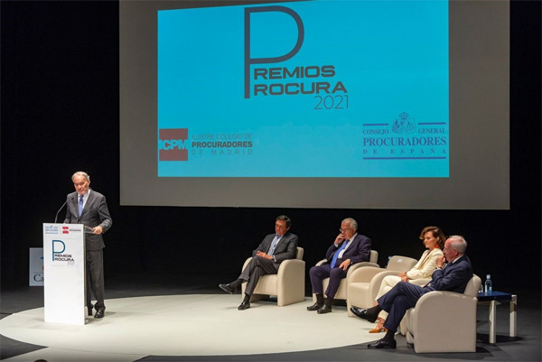 Juan Carlos Estévez en la entregada de los Premios de la Procura
