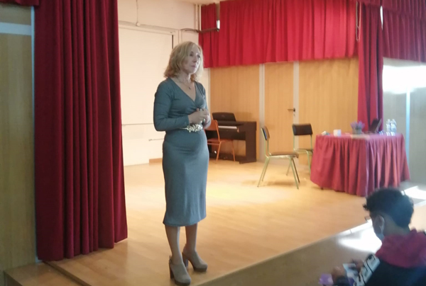 Rosa Freire en el IES Dámaso Alonso