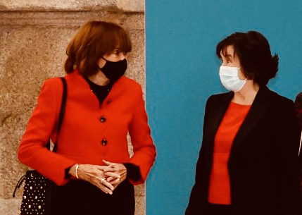 María Teresa Fernández de la Vega e Inés Alberdi