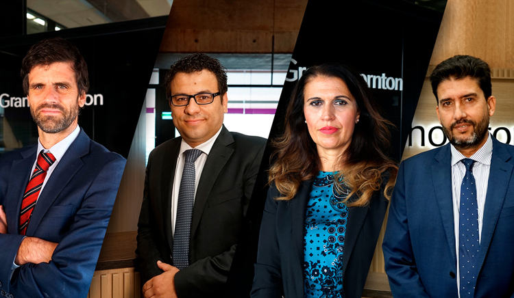 los Socios Iñigo Martínez Aramendi (Auditoría); José Manuel López (Auditoría); Soraya Muñoz (Laboral) y Juan Carlos Martín (Laboral).