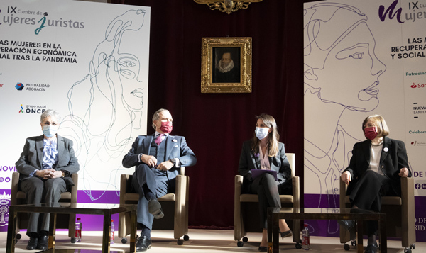 Encarnación Roca, José María Alonso, Irene Montero y Ángela Cerrillos han clausurado este viernes la IX Cumbre de Mujeres Juristas