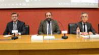 José Ángel Martínez Sanchiz, presidente del Consejo General del Notariado; Abel Veiga, decano de la Facultad de Derecho de ICADE; y Manuel González-Meneses, notario y director de la Cátedra