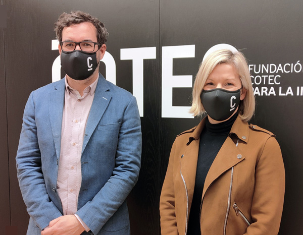 El director general de Cotec, Jorge Barrero, y la directora general de PONS IP, Nuria Marcos