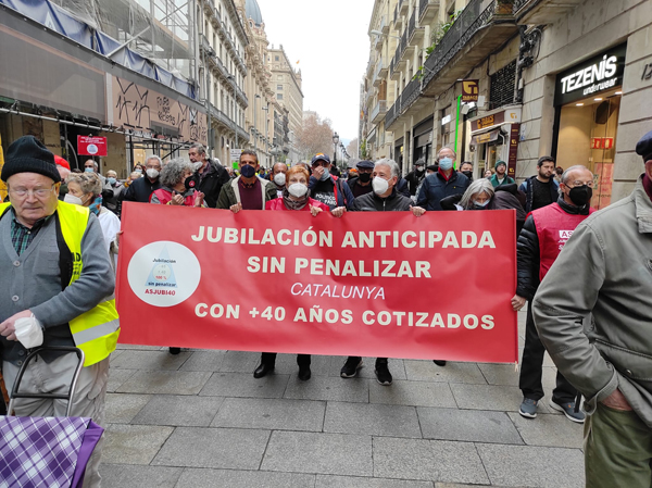 manifestación de ASJUBI40