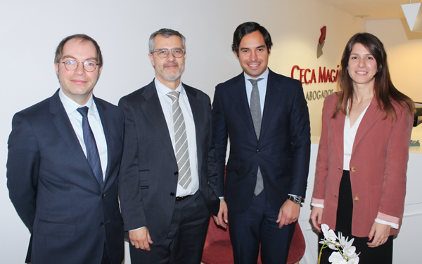 Albert Toledo, Director en el área laboral, Àlex Santacana Socio del área laboral, Enrique Ceca, Socio director del área laboral y Rut Villalonga, Asociada