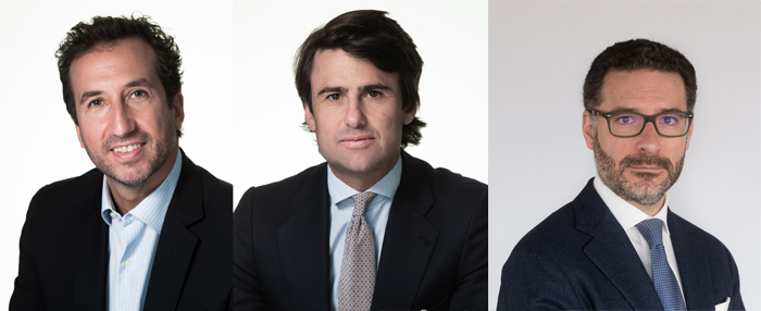 Esteban Arza, Pablo Medina y Gabriel Cabello