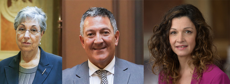 Encarna Roca, Miquel Sàmper y Emma Gumbert