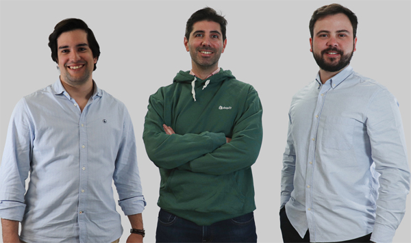 Pablo Martín, socio de Auren; Gonzalo Torres, director general de Shopify en España y Carlos Calvo, socio de Auren