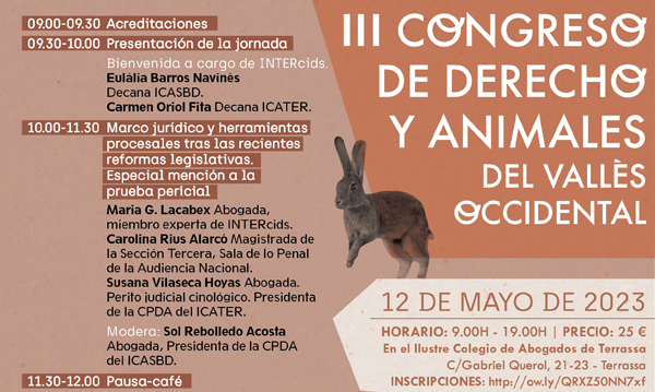 III Congreso de Derecho y Animales del Vallès Occidental
