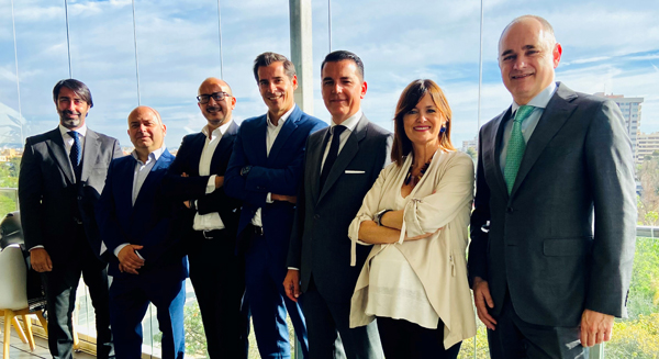 Jesús Bonet, socio de Bonet Abogados; Germán Rodrigo, socio de Grant Thornton; Salvador Silvestre, socio de ECIJA; Sergio Segarra, socio de Segarra Abogados y Economistas; Horst Hölderl, socio de RSM; Lucía Carrau, fundadora de innova.legal e Ignacio Varona, socio de Varona Legal & Numbers