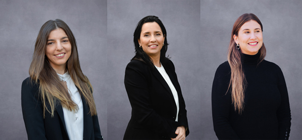 Antonella Cimino, Cynthia Carballo y Mercedes Nin Algorta
