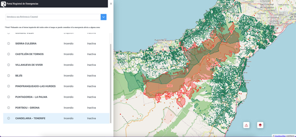 incendio de Tenerife