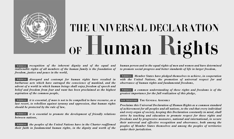 Carta de las Naciones Unidas por los Derechos Humanos.