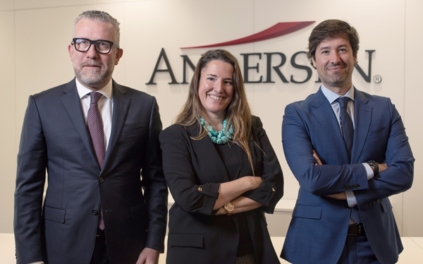 José Vicente Morote, Socio Director de Andersen en Iberia, Paloma Angulo y Ricardo Torres