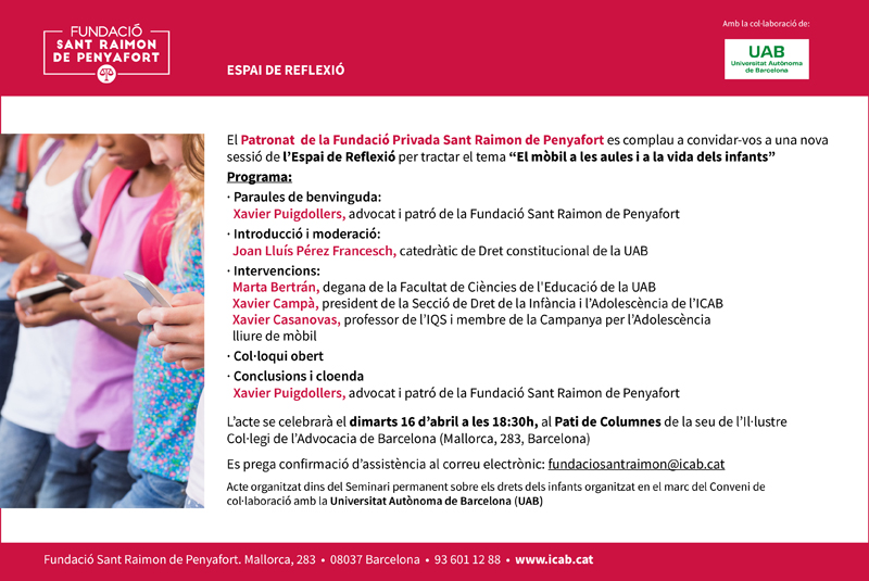 El móvilen las aulas y en la vida de los niños