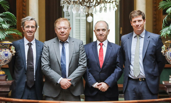 Jorge de Amilibia, Javier Orduña, Jesús M. Sánchez y Enrique Arnaldo