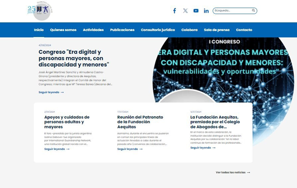 web de la Fundación Aequitas