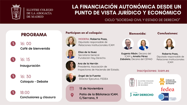 Jornada ICAM La financiación autonómica desde un punto de vista jurídico y económico