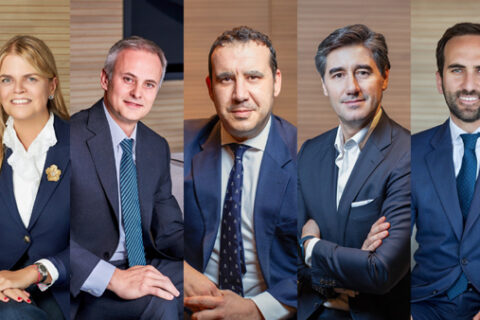 Alberto Novoa (Laboral), Carles Calafell (Fiscal), Oriol Valentí (Procesal y Arbitraje), Jaime Tarrero (Capital Markets y M&A) y Esther Boix (Inmobiliario)